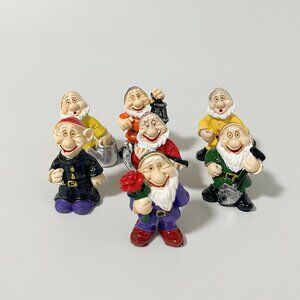 7 Pcs Garden Mini Gnome Ornaments Garden Dwarf Micro Landscape